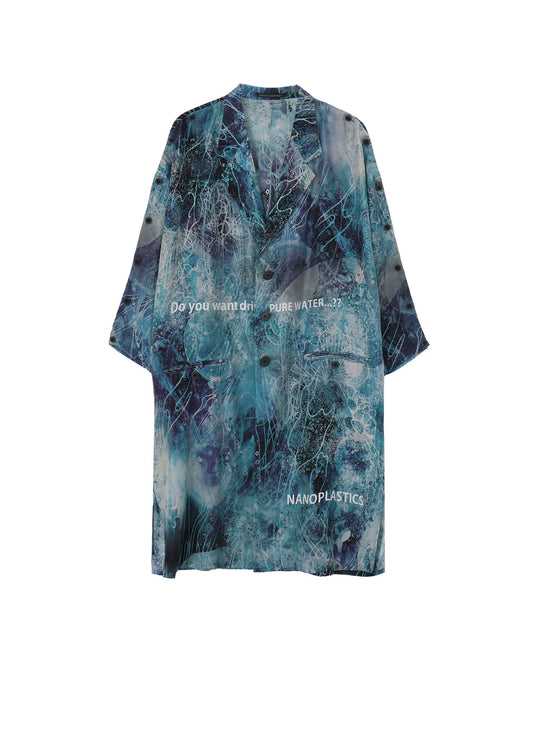 SEA PRINTED SHOULDER OPEN JACKET
