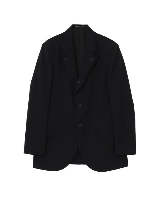 WOOL GABARDINE DOUBLE LAPEL JACKET