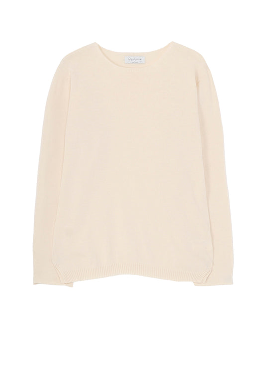 COTTON CASHMERE ROUND NECK PO KNIT
