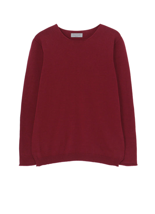 COTTON CASHMERE ROUND NECK PO KNIT