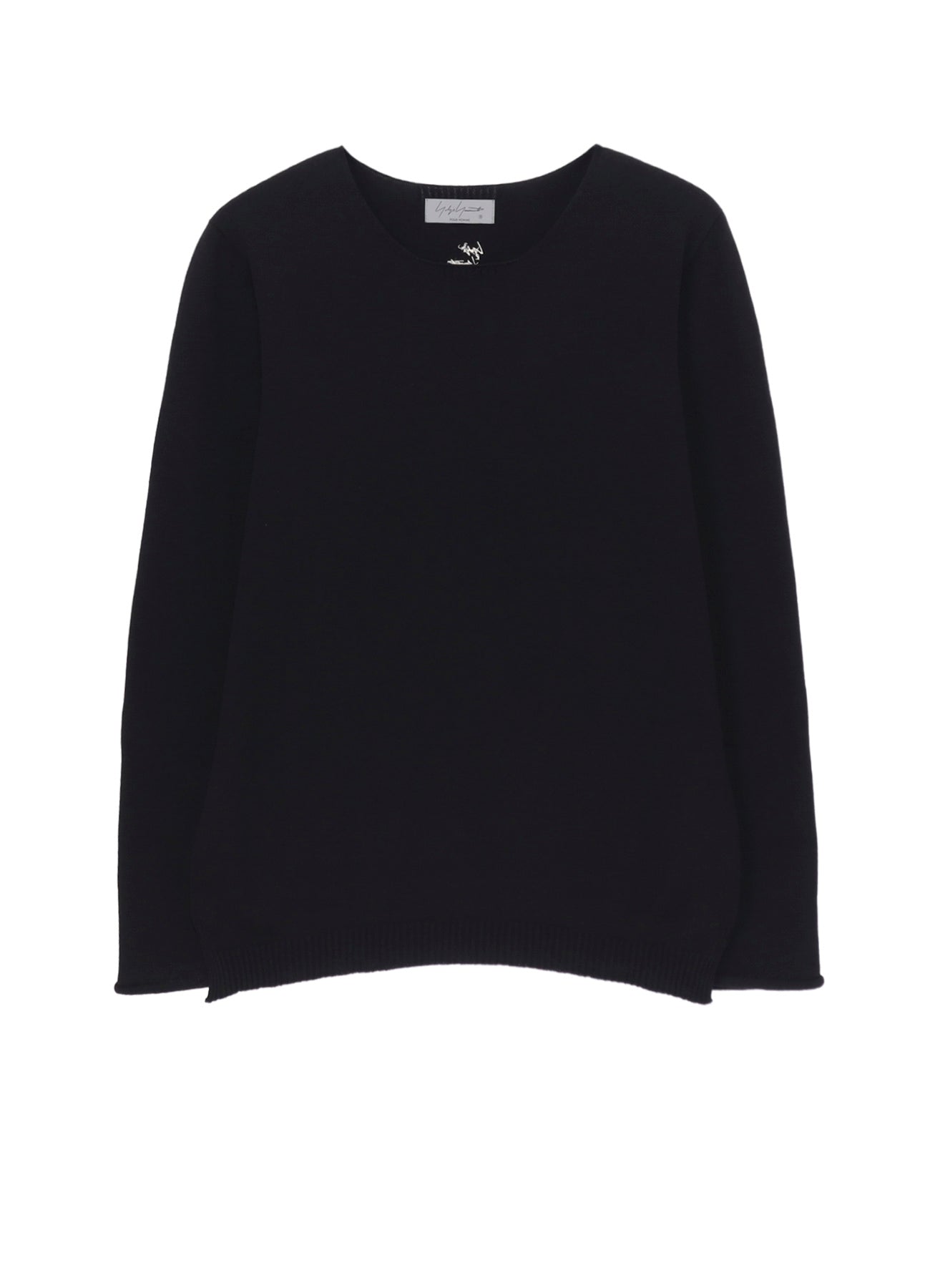 トップス Yohji Yamamoto POUR HOMME knit cashmere String Switching Round Neck in Black – SVRN