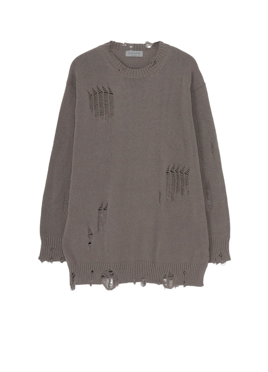 7G 1PLY PLAIN STITCH DROP NEEDLE ROUND NECK DAMAGED PO