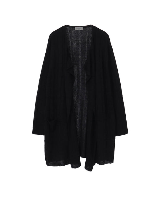 10G 1PLY DROP NEEDLE HALF CD CARDIGAN