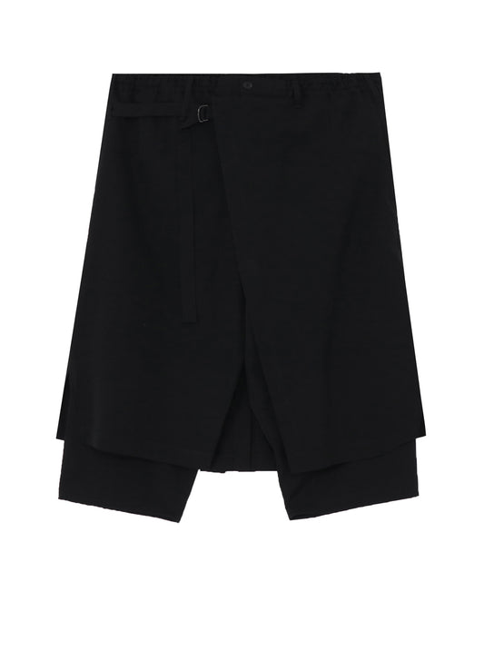 WOOL GABARDINE STANDARD WRAP PANTS