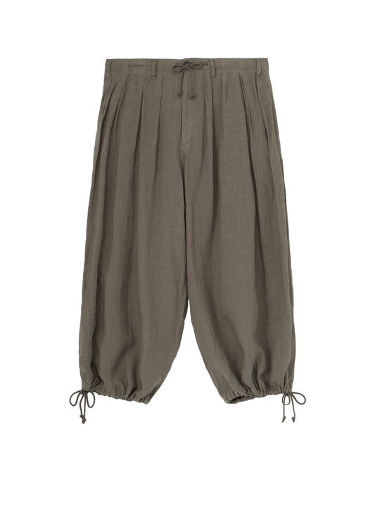 GARMENT-DYED LINEN BALLOON PANTS