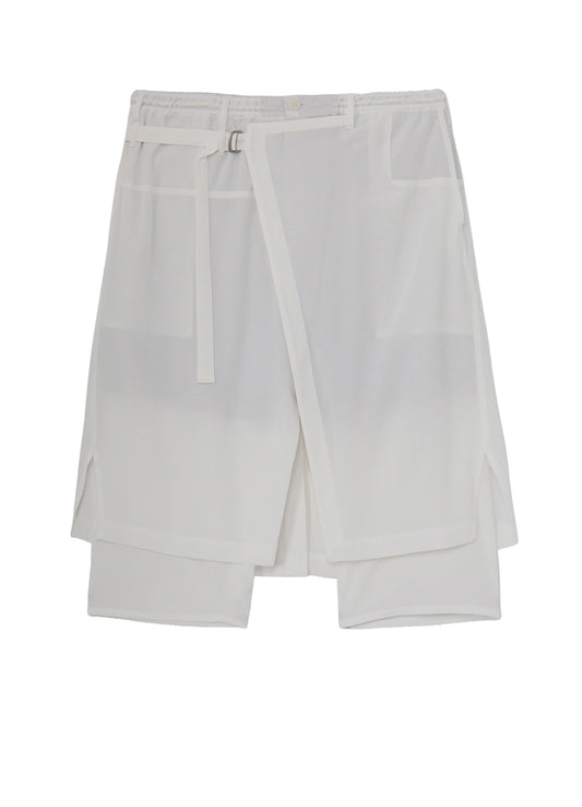 WHITE TA TUXEDO WRAP PANTS
