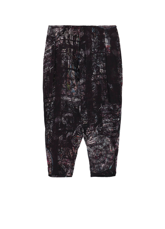 STAIND GLASS MOTIF OUTER DRAPE PANTS