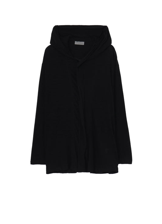 80/- COTTON LINEN VOILE HOOD ZIPPER CARDIGAN