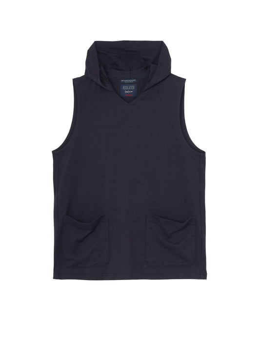 40/2 COMBED PLAIN STITCH HOODED VEST
