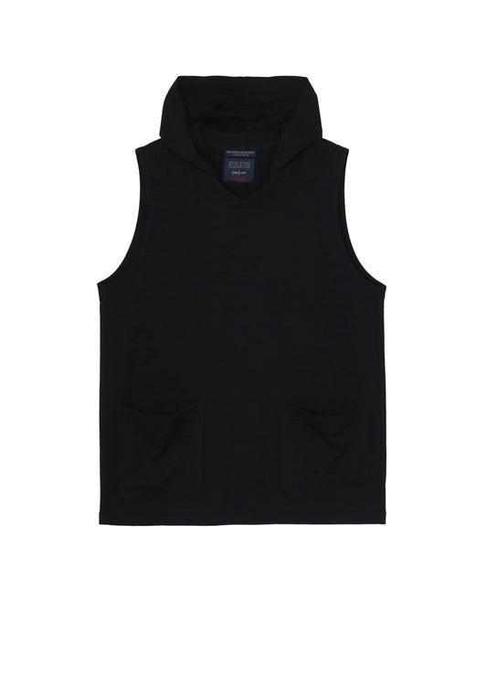 40/2 COMBED PLAIN STITCH HOODED VEST