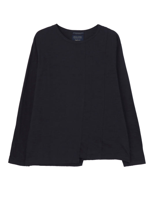 30/- COMBED PLAIN STITCH PANELED LONG SLV T