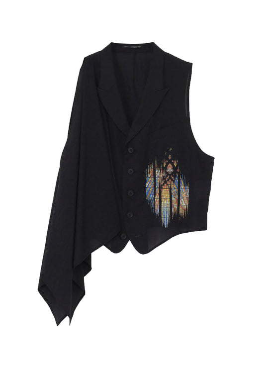 RY/ NY/ CU LAWN ASYMMETRIC CAPE VEST