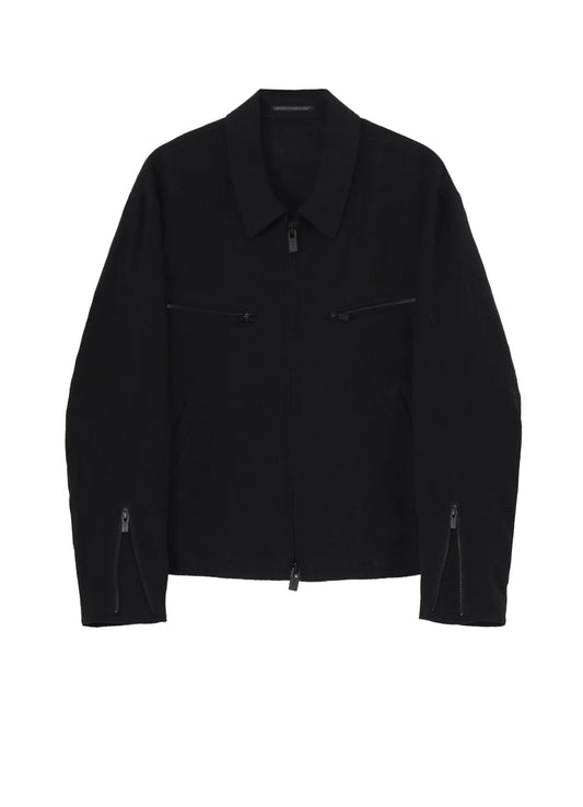 LINEN CLOTH ZIPPER BLOUSON