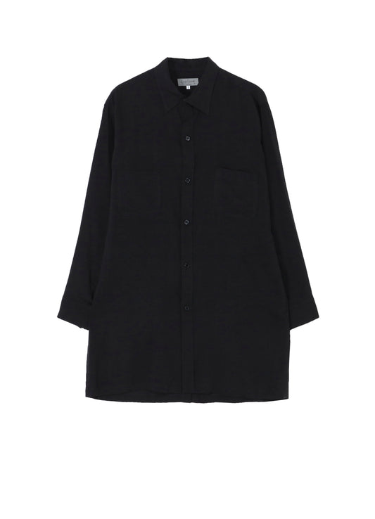 CELLLOSE LAWN BACK OPEN GATHER SLEEVE BLOUSE