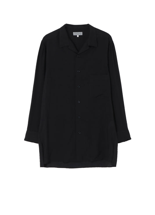 CELLLOSE LAWN OPEN COLLAR BLOUSE