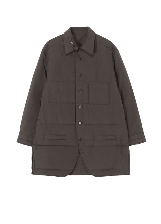 GRAY BROAD GUSSET COLLAR PADDED BLOUSE