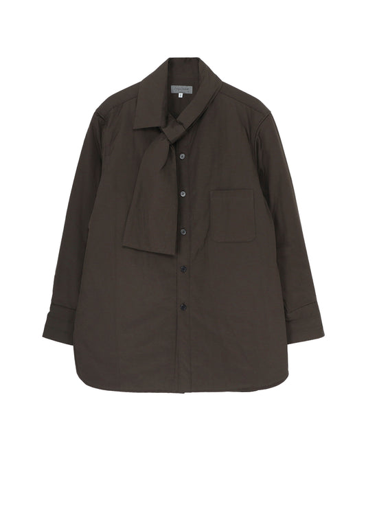 GRAY BROAD STOLE DETAIL PADDED BLOUSE