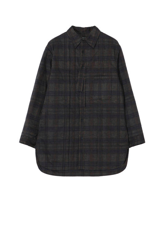 MADRAS INK PLAID PADDED BLOUSE