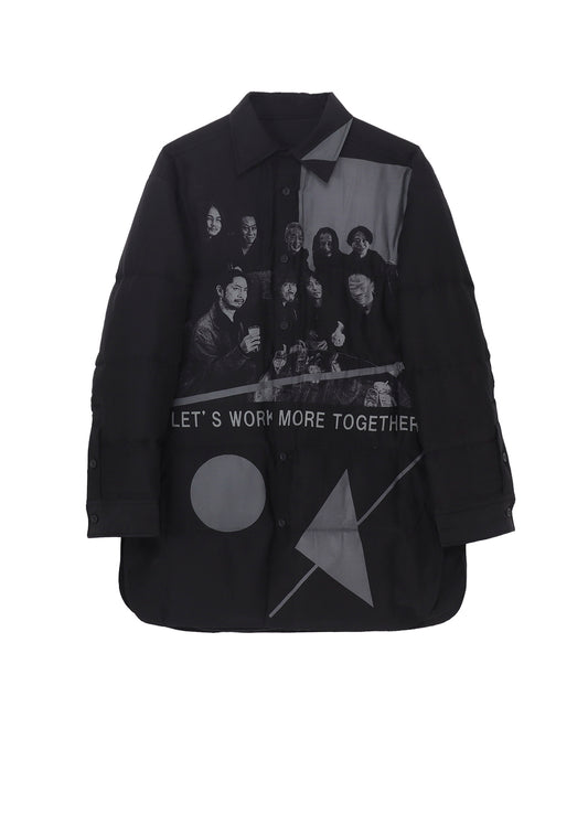 MESSAGE FOR STAFFS PRINTED PADDED BLOUSE