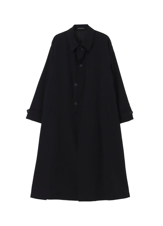 WOOL GABARDINE DESIGNED SLEEVE COAT