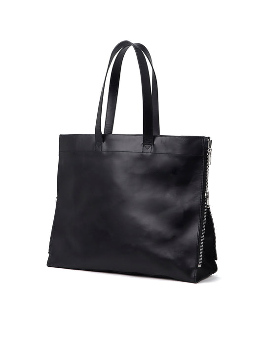PULL UP LEATHER TOTE BAG