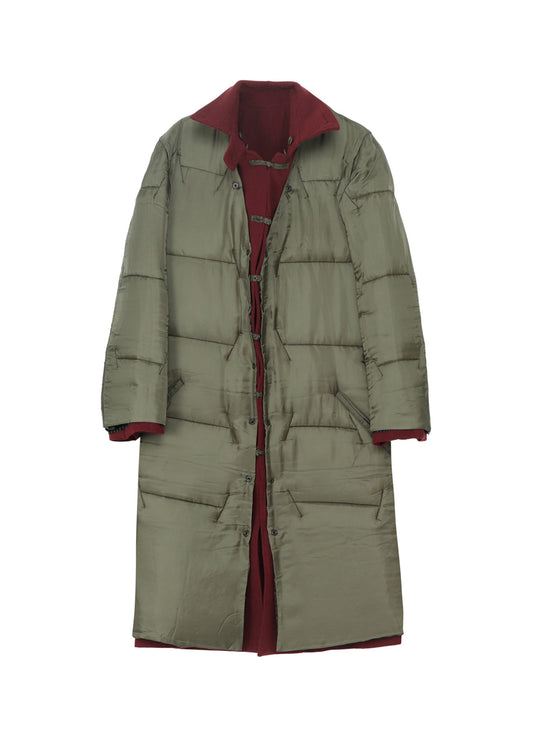 BURGUNDY WOOL BELT JACKET WITH LINER