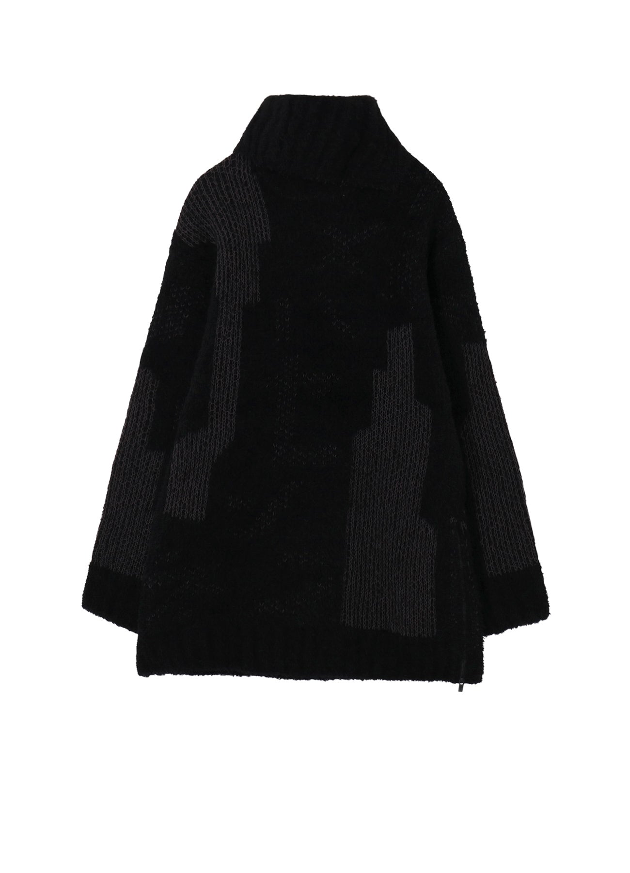 ニ*読様 Yohji Yamamoto Pour Homme ブラックニットセー String Switching Round Neck in Black – SVRN