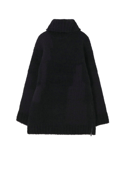 3G JACQUARD SIDE ZIP HIGH NECK PO