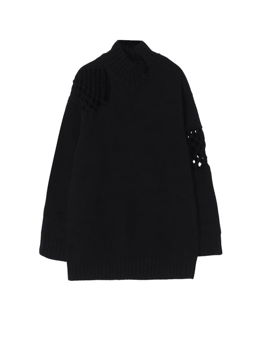 STITCHING MACRAME DETAIL HIGH NECK PO