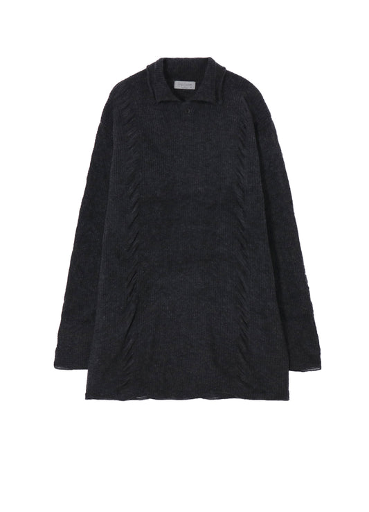7G3P HALF CARDIGAN ONE BUTTON POLO PO