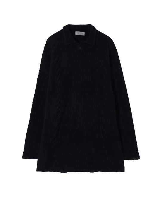7G3P HALF CARDIGAN ONE BUTTON POLO PO