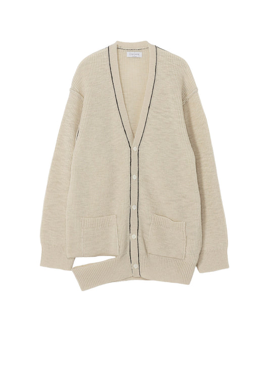 HALF CARDIGAN SLIT DETAIL V NECK CARDIGAN