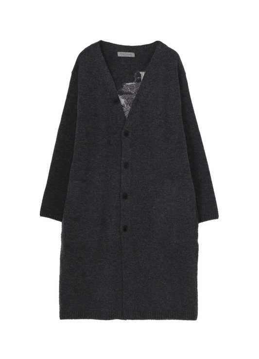 FLOWER DESIGNED LONG CARDIGAN
