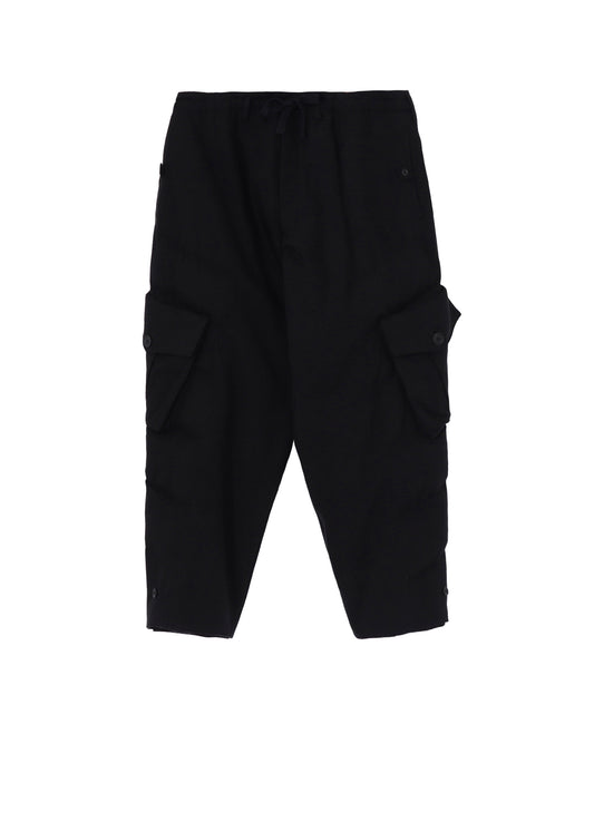 SILK DENIM POCKET DETAIL PADDED PANTS