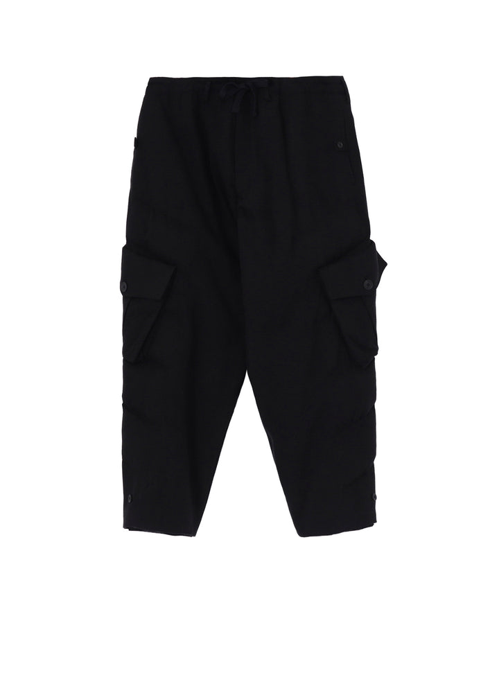 SILK DENIM POCKET DETAIL PADDED PANTS