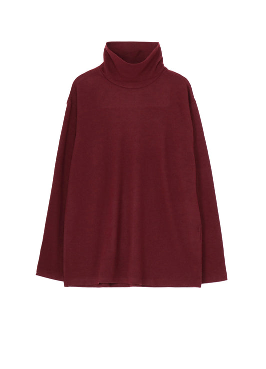 SUPER 120 WOOL SINGLE JERSEY TURTLE NECK LS TEE