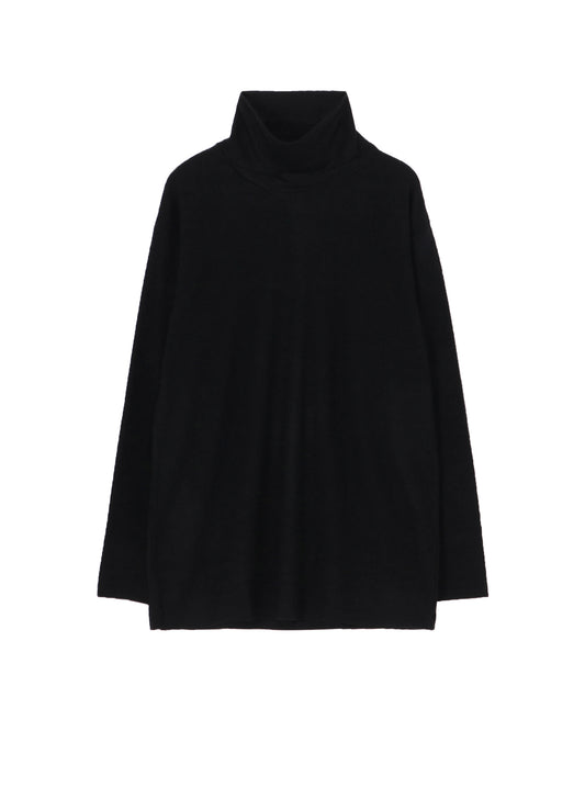 SUPER 120 WOOL SINGLE JERSEY TURTLE NECK LS TEE