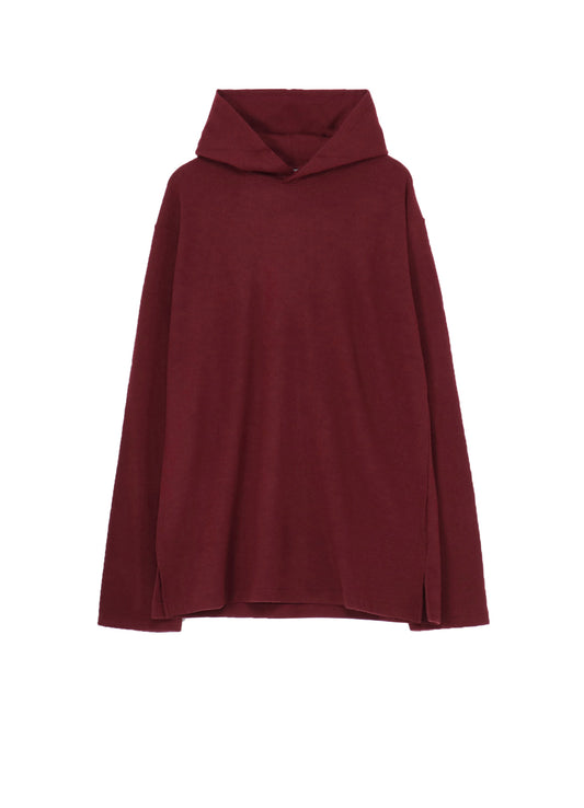 SUPER 120 WOOL SINGLE JERSEY HOODED LS TEE
