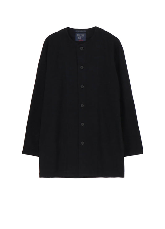 WOOLLEN JERSEY ROUND NECK JACKET