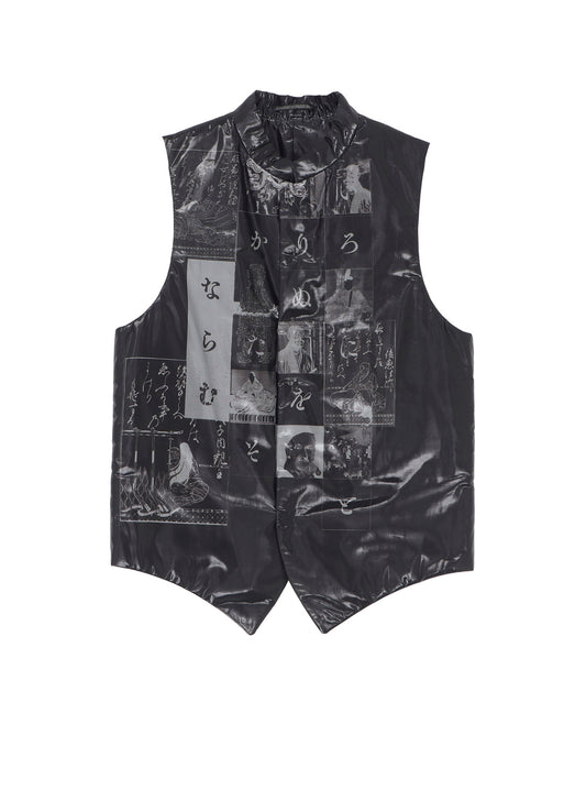 HIRAGANA PRINTED TRANSPARENT VEST
