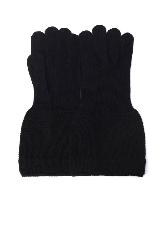 W/AC CARDIGAN STITCH KNITTED CUFFS GLOVES