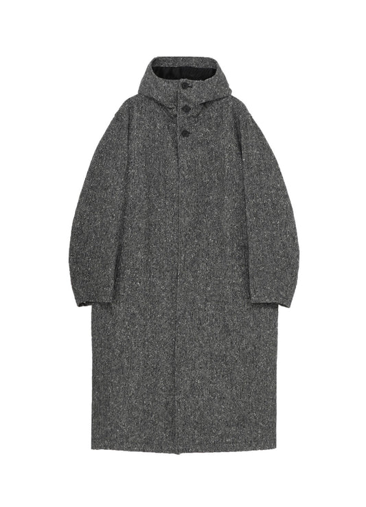 NEP TWEED FLY FRONT FOODED COAT