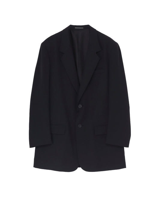 WOOL GABARDINE LEFT SEAM ZIPPER JACKET