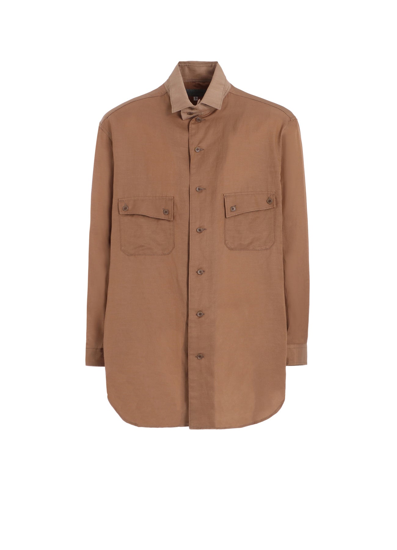 Cu/C/FLAX STAND COLLAR SHIRT – THE SHOP YOHJI YAMAMOTO