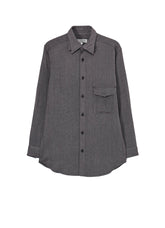 Ry M HERRINGBONE COLLAR TAB BLOUSE