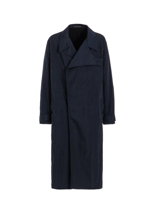 NYLON TWILL NAVY ASYMME COAT