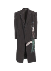 LADY PRINT PINCHED SHOULDER JACKET