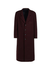 DEEP RED FLANNEL DARK RED LONG JACKET