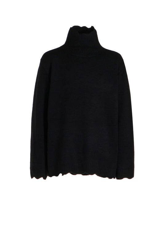 7G RIB TURTLE NECK KNIT