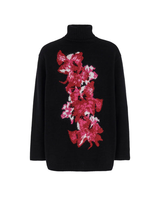 【Launching 10:00(JST) Nov 13】FLOWER DESIGNED TURTLE NECK KNIT